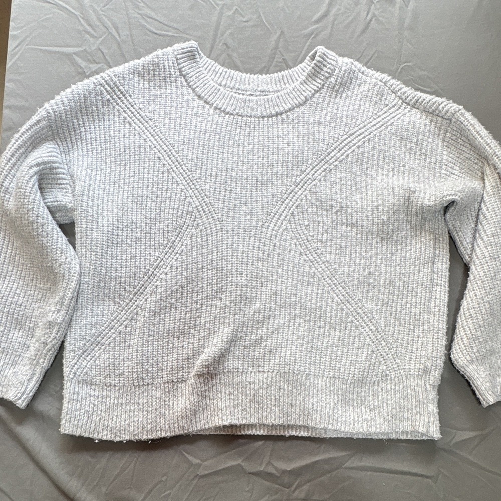 Sonoma Women's Cable Knit Sweater Size Extra Large Light Gray